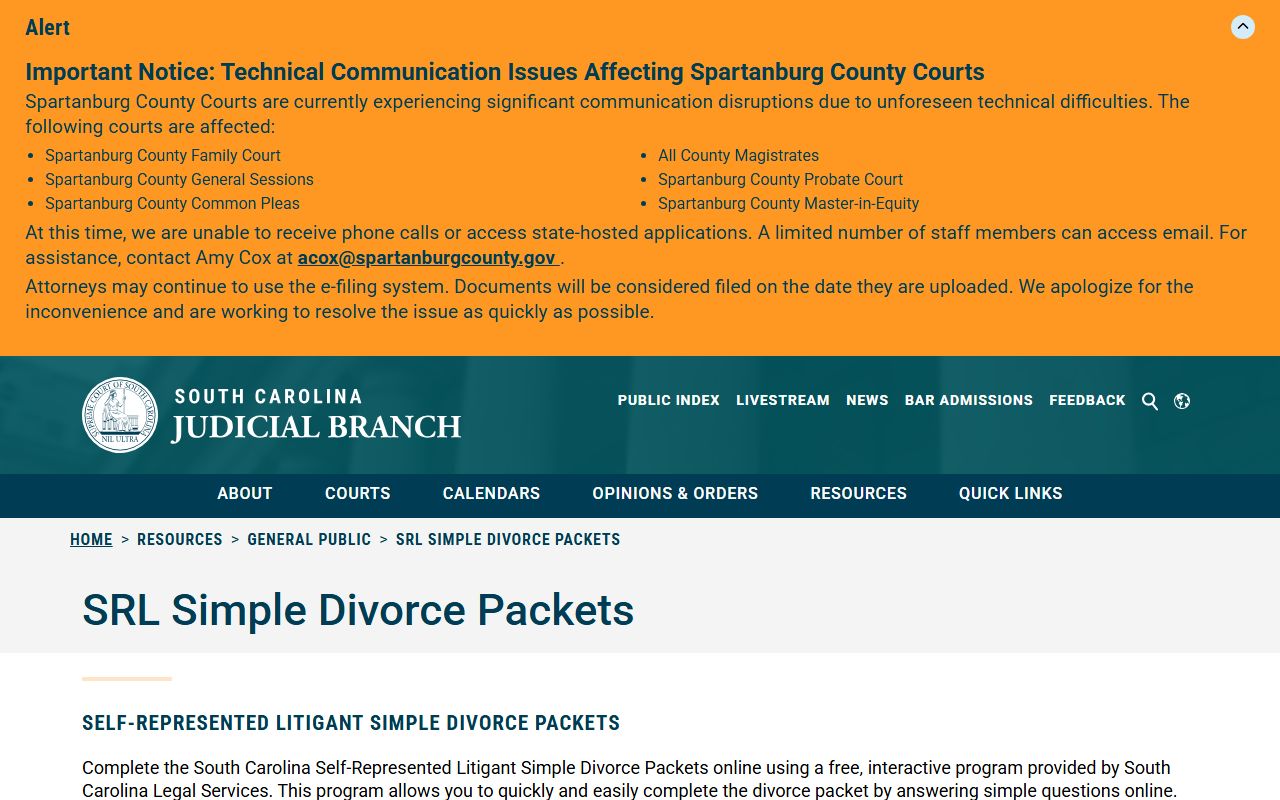 Edgefield County Clerk of Court Family Court divorce forms source