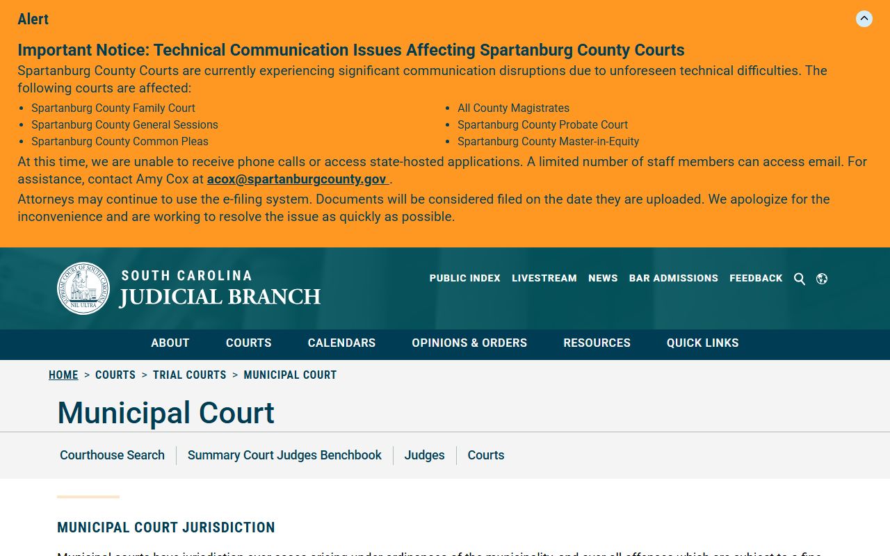 Edgefield County inmate records municipal court custody context