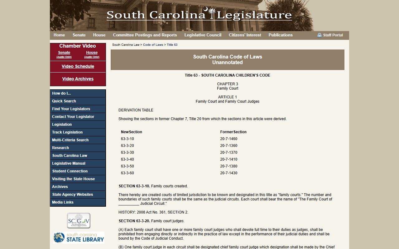 Edgefield County marriage and divorce records Family Court jurisdiction statute