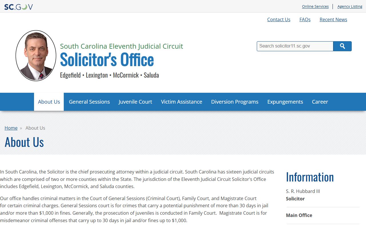 Edgefield County probate records assigned Solicitor office source