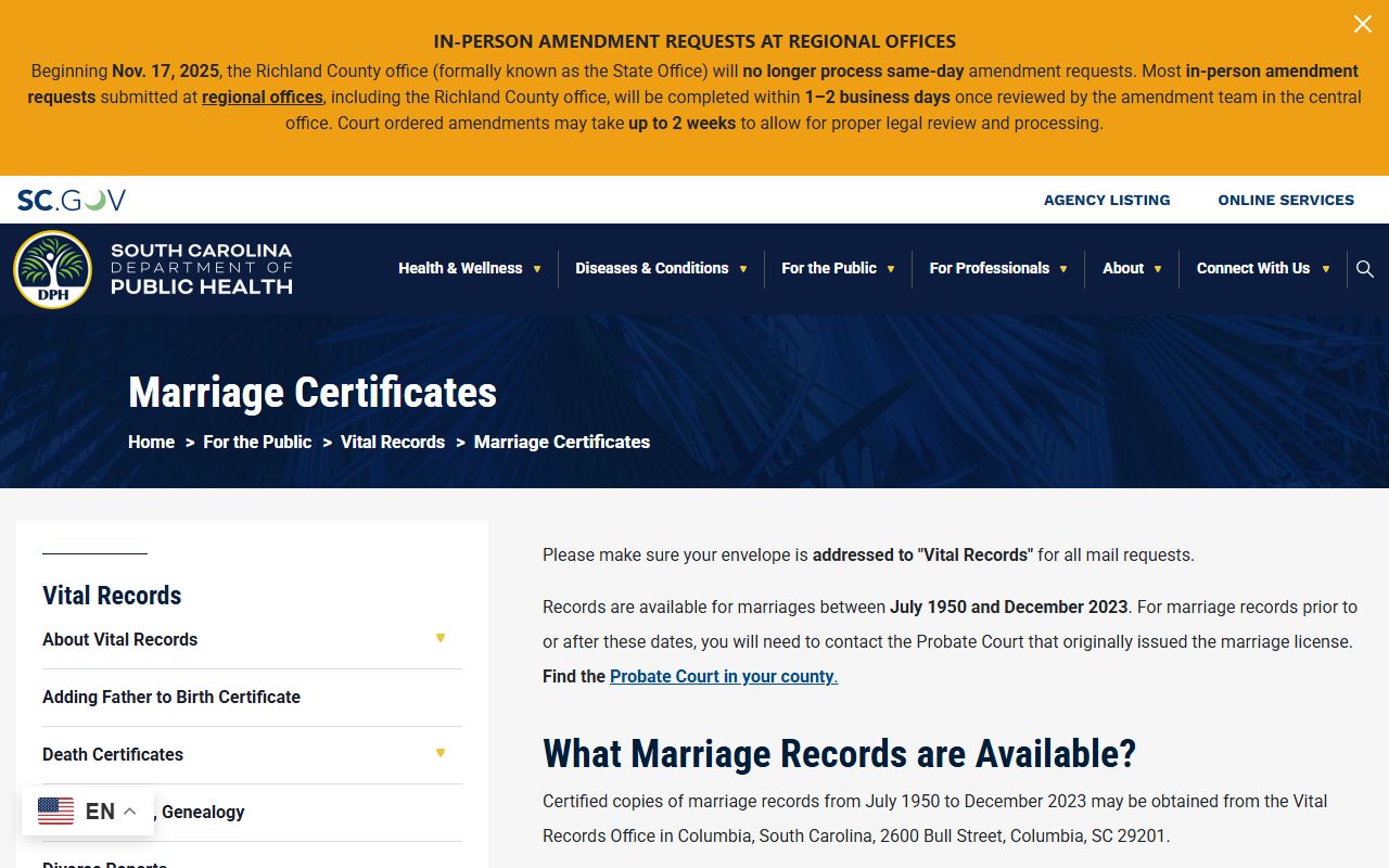 Edgefield County warrant records marriage certificate source distinction